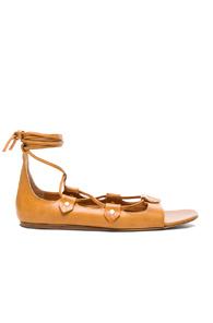 Isabel Marant Alisa Leather Flats In Neutrals