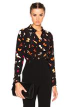 Alexander Mcqueen Button Up Blouse In Black
