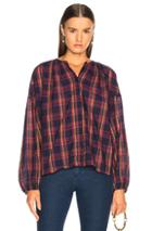 The Great Melody Top In Blue,checkered & Plaid