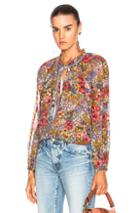 Needle & Thread Watercolour Floral Blouse In Blue,floral