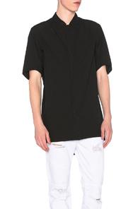 11 By Boris Bidjan Saberi Short Sleeve Button Down Shirt In Black