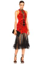 Jonathan Simkhai Dome Lace Corded Dress In Black,red