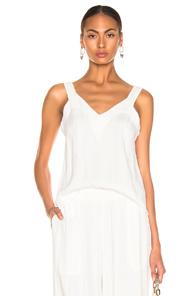 Raquel Allegra Button Strap Tank In White