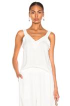 Raquel Allegra Button Strap Tank In White