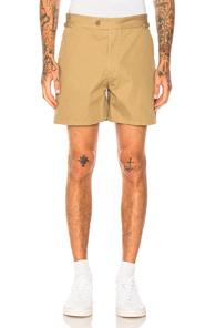 Maison Margiela Cotton Gabardine Shorts In Neutrals