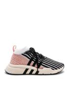 Adidas Originals Eqt Support Mid In Stripes,black,pink