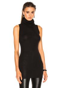 Rick Owens Ribbed Sleeveless Tube Sweater In Black