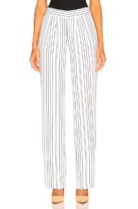 Frame Soft Trouser Pant In Stripes,white