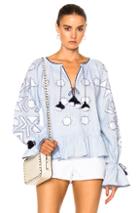 March 11 Star Embroidered Top In Blue