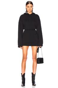 Faith Connexion Hooded Belt Dress In Black