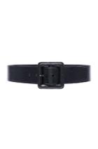Saint Laurent Lizard Embossed Buckle Belt In Black,animal Print