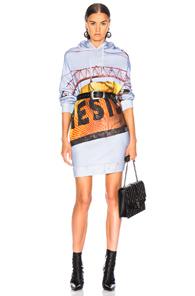 R13 Resist Grunge Hoodie In Blue