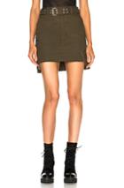 Helmut Lang Military Patch Skirt In Green