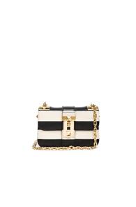 Valentino B-rockstud Small Shoulder Bag In Black,white,stripes