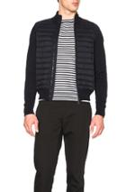 Moncler Maglia Tricot Cardigan Jacket In Blue