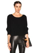 Theperfext Casey Cropped Long Sleeve Sweater In Black