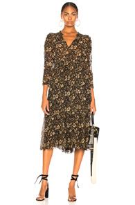 Ulla Johnson Izar Dress In Brown,floral,paisley