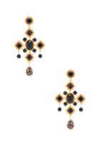 Dolce & Gabbana Black Cross Earring In Metallics
