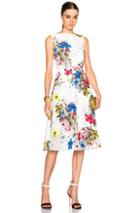 Erdem Maia Carmel Flora Dress In White,floral,blue