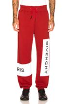 Givenchy Logo Sweatpants In Red