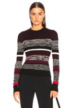Proenza Schouler Space Dye Knit Sweater In Black,red,stripes