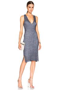Dion Lee Line Ii Fine Shadow Rib Knit Dress In Black