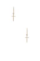 Erth For Fwrd 14k Gold Cross Earrings In Metallics