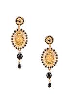 Dolce & Gabbana Medallion Drop Earrings In Metallic Gold