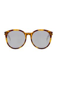 Saint Laurent Classic 6 Sunglasses In Brown,animal Print