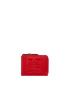 Givenchy Medium Emblem Zip Wallet In Red