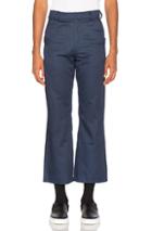 Martine Rose Kick Flare Trousers In Blue