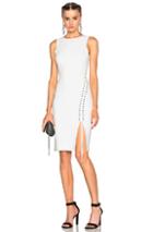 Alexander Wang Lace Up Midi Dress In White