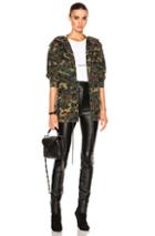 Saint Laurent Army Camouflage Jacket With Stars In Abstract,brown,green,neutrals