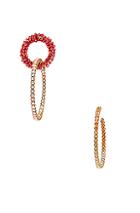 Jacquemus Conca Earrings In Metallic,red