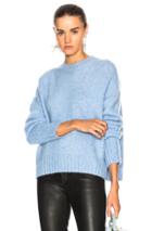 Helmut Lang Brushed Crew Sweater In Blue
