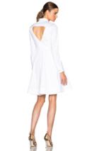Calvin Klein Collection Fedra Stretch Compact Twill Shirt Dress In White