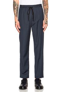 3.1 Phillip Lim Tapered Elastic Waist Pants In Blue