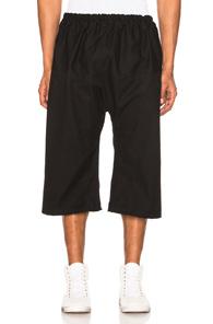 Raf Simons Elastic Short Pants In Black