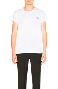 Givenchy Gold Print Tee In White