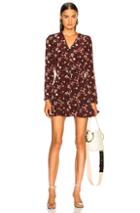 Veronica Beard Riggins Dress In Floral,red