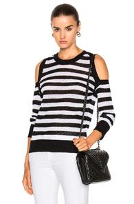 Rag & Bone/jean Tracey Crew In Black,stripes,white
