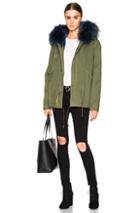 Mr & Mrs Mini Coyote Army Parka In Green