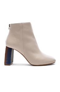 Acne Studios Leather Cliffie Boots In Neutrals