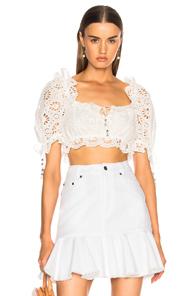 Zimmermann Lumino Daisy Bodice Top In White