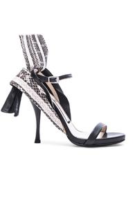 No. 21 Bow Heel In Black,animal Print