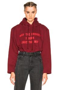Vetements Football Shoulder May The Bridges Hoodie In Red