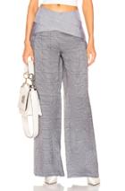 Dion Lee Check Viscose Pant In Gray,plaid