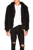 Amiri Sherpa Hoodie In Black