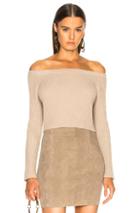 Sablyn Maja Off Shoulder Cashmere Sweater In Neutrals,brown