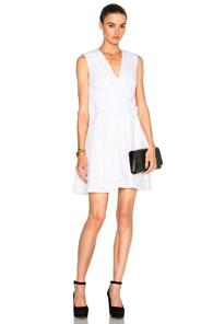 Carven Draped Dress In White